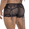 CandyMan Boxer Dentelle Hymen Noir